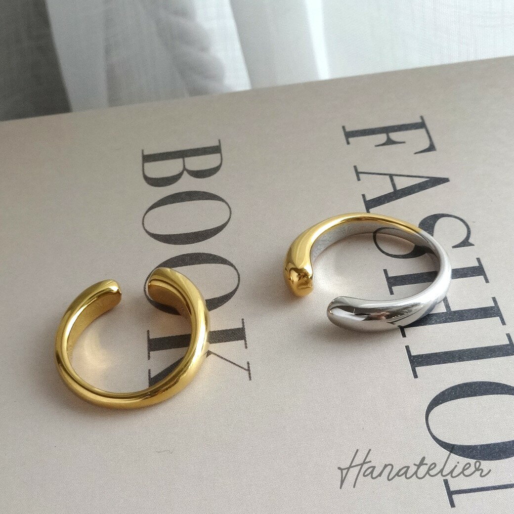 乐天商城 - 【ステンレス】選べる3色・コンビカラーが可愛いぷっくりリングrin006　ステンレスリング　金属アレルギー対応