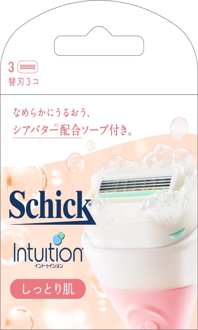 シック Schick イントゥイション しっとり肌 替刃(3コ入)カミソリ 女性