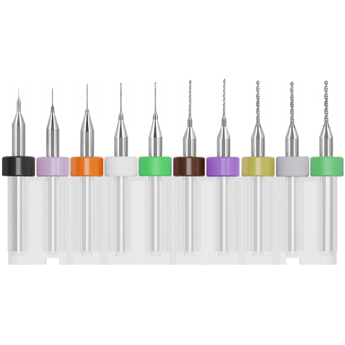 ドリル刃 極細ドリルビット ピンバイス ドリル マイクロドリル10本セット プリント基板の装飾彫刻用PCB..