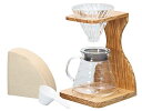 HARIO(ハリオ) V60 オリーブウッドスタンドセット 1~4杯用 コーヒードリッパー プレゼント ギフト 贈り物 VSS-1206-OV(3)