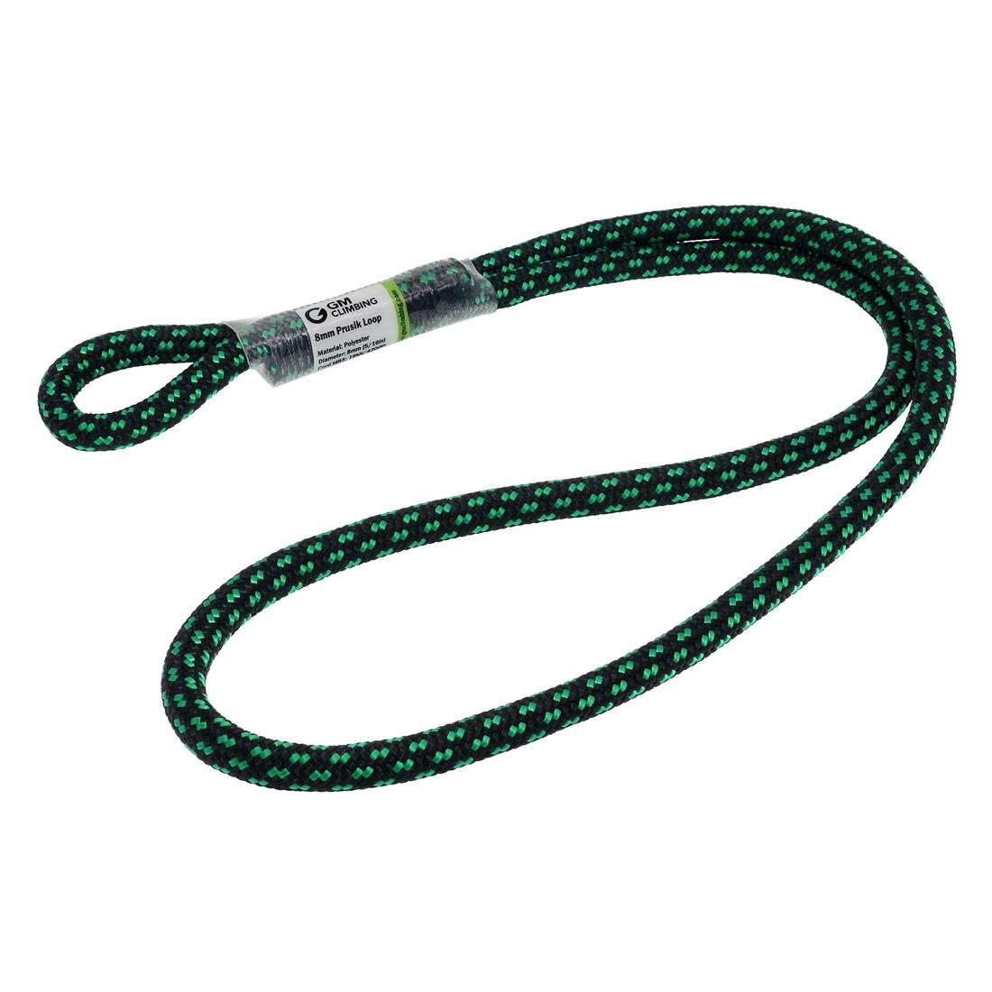 GM CLIMBING ダブルブレード 8mm プルージックループ プルージックコード クライミング アーボリスト ツリー クライミング 46CM グリーン 長さは調整可能