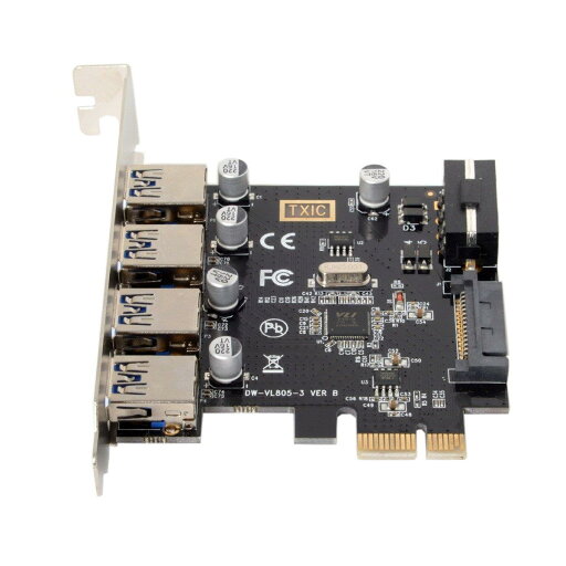 cablecc U3-038 4ポート PCI-E - USB 3.0 HUB PCI Express 拡張カードアダプター 5Gbps マザーボード用 cablecc U3-038 4ポート PCI-E - USB 3.0 HUB PCI Express 拡張カードアダプター 5Gbps マザーボード用