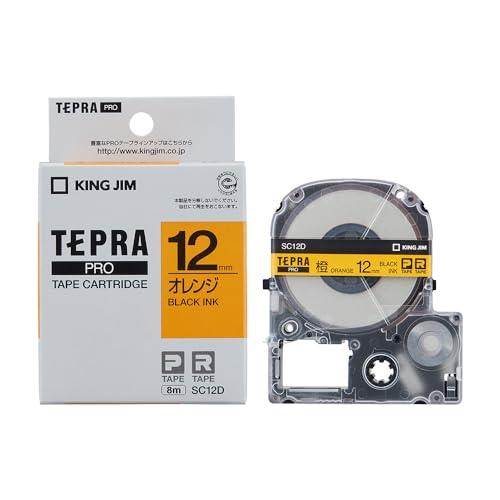 キングジム テープカート リッジ テプラPRO 12mm SC12D オレンジ キングジム テープカート リッジ テプラPRO 12mm SC12D オレンジ