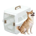 アイリスオーヤマ ペットキャリー 猫 キャリー 中型犬用 ホワイト 幅47×奥行67×高さ51cm
