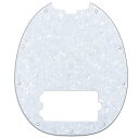 Musiclily 9穴 Musicman Stingray ベース用 ピックガード 、4プライホワイトパール