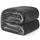 Hansleep 毛布 シングル ブランケット 130x165cm グレーブラック マイクロファイバー 柔らかく肌触り フランネル 洗える 静電防止 四季適用 (130x165,グレーブラック)