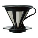 HARIO(ハリオ) ドリッパー カフェオール コーヒー ドリップ 1~4杯用 ブラック CFOD-02-B
