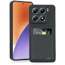 【 Agaiy 】Xiaomi 15 対応 ケース 背面カード収納 耐衝撃 薄型 軽量(ブラック)シャオミ ミー 15 TPUスマホケース 全面保護 超耐磨 マ...