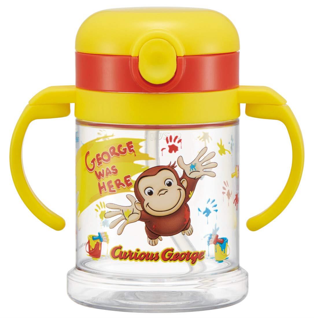 スケーター(Skater) ベビー用 両手ハンドル付き ストローマグ 260ml 折り畳み式 ハンドル おさるのジョ..