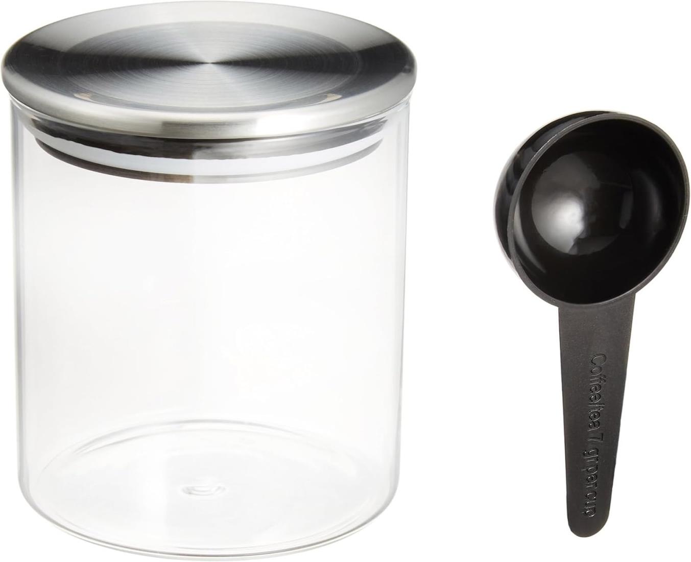 CASUAL PRODUCT スタンダードガラスキャニスター ステンレスリッド 400ml 576850 耐熱ガラス