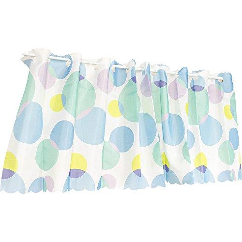 Arie(アーリエ) 撥水 カフェカーテン スイートドット 145×45cm ブルー