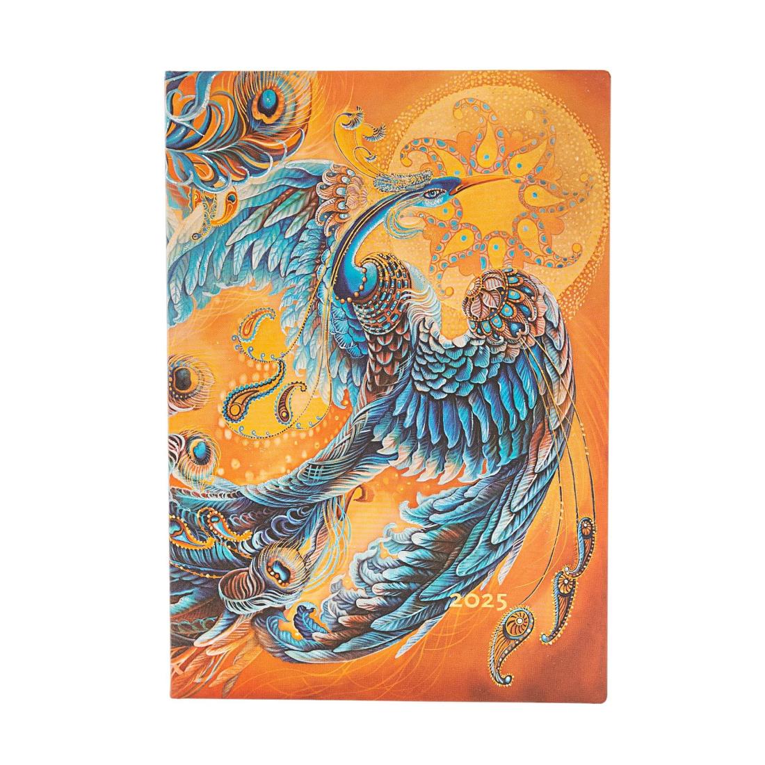 Paperblanks/ペーパーブランクス 2025年度版ダイアリー ソフトカバー ミディ 空の鳥 FJD6206