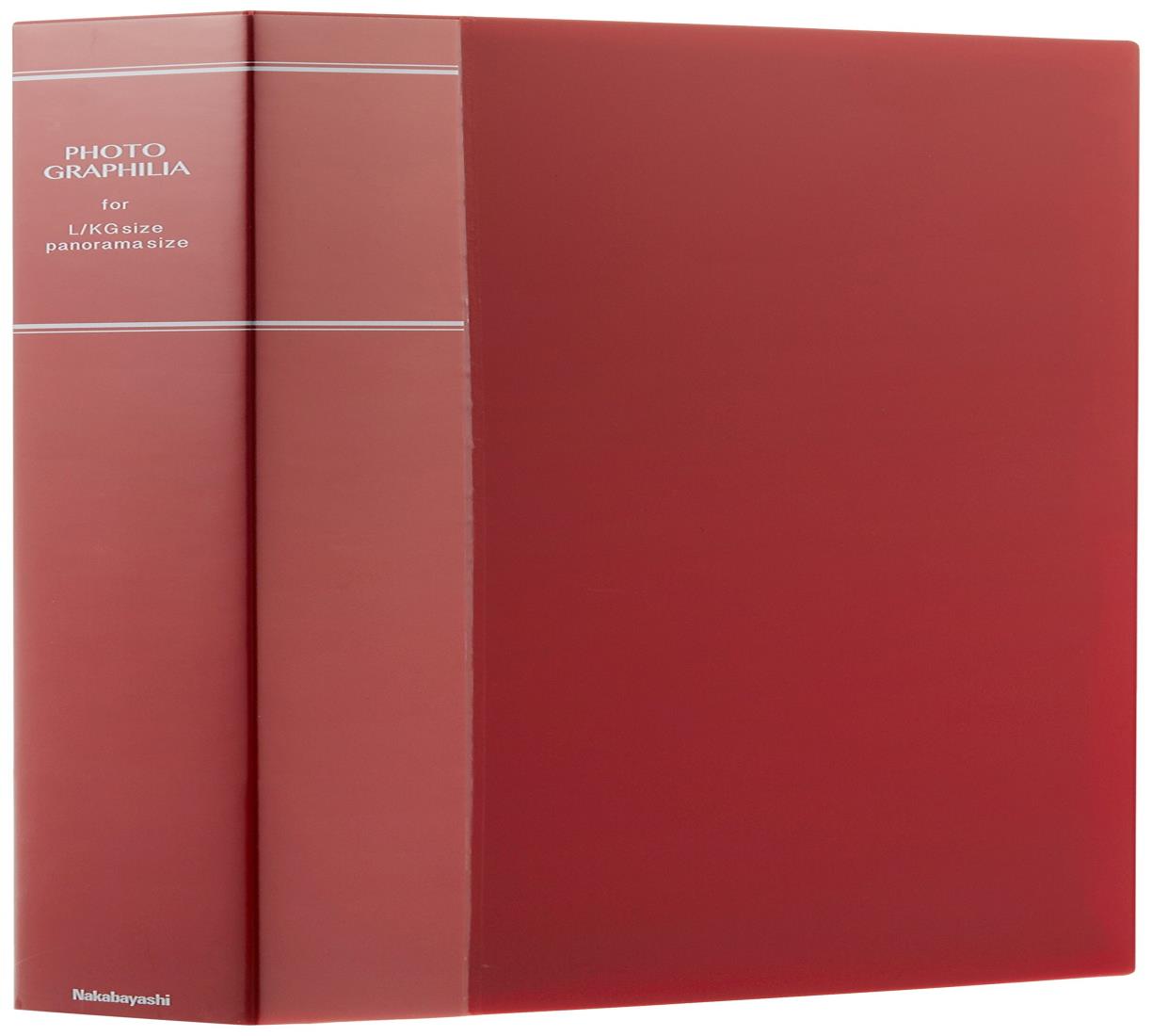 ナカバヤシ フォトグラフィリア L判 360枚収納 L3段ポケット レッド PHL-1036-R