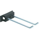 TRUSCO(トラスコ) パンチングパネル用フックバー 直線2本タイプ A型ベース PFA-10W(4)