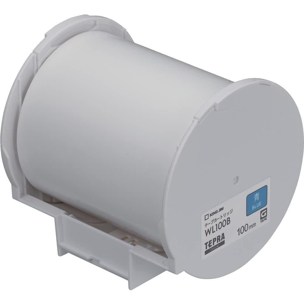 サイズ：テープ幅:100mm◆商品名：キングジム テープカート リッジ テプラGrand WL100B 100mm 青型番:WL100B長さ:15m幅:100mmラベル:青テプラGrand専用のテープカート リッジです。色は青、100mm幅、巻数は15mとなります。