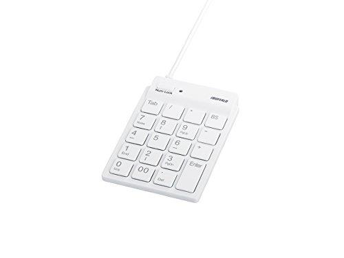 バッファロー BUFFALO スリムテンキーボード Tabキー付き ホワイト BSTK11WH バッファロー BUFFALO スリムテンキーボード Tabキー付き ホワイト BSTK11WH
