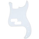 Musiclily 13穴 PBプレシジョンベース用ピックガードFender USA/Mexico製Standard Precision Bass用 、1Pホワイト