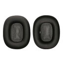 kwmobile 2x ヘッドホンカバー Apple AirPods Max対応 交換用イヤーパッド - クッション PUレザー 黒色