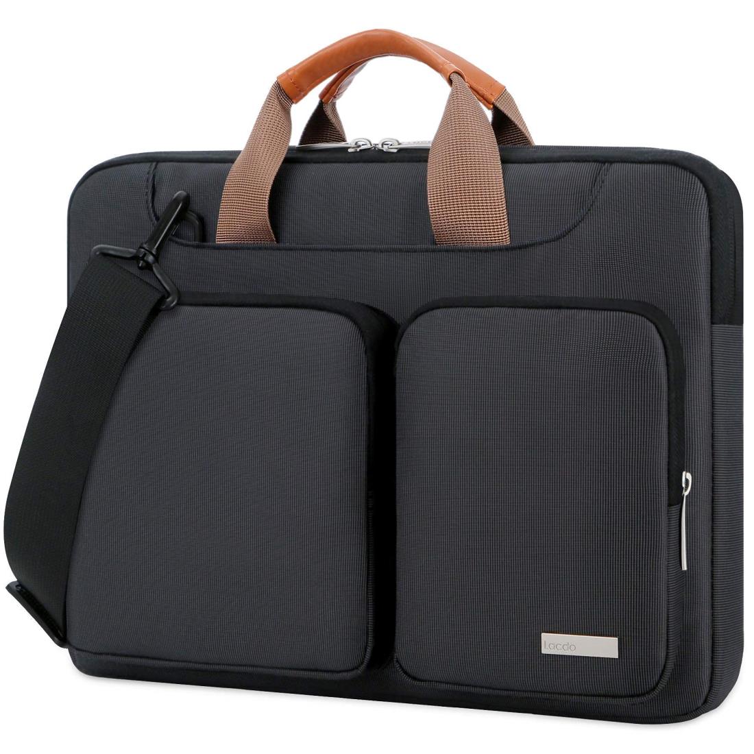 Lacdo 17.3インチ 360°保護 耐衝撃 ノートパソコン ケース 対応 Dell/HP Envy/ASUS/Acer/Lenovo/LG/Razer Blade Pro 17 / MacBook Pro 17, 撥水加工 パソコンケース ス リーブ バッグ、ブラック
