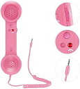 Parishop スマホ 受話器 i Phone iPad 用 携帯電話用ヘッドセットコンピューター 首に挟める アイフォン アンドロイド レトロ 電話機 3....