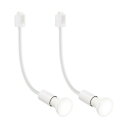 LVWIT ライティングバー用 フレキシブルアーム ライト E26口金 電球付き ダクトレールライト 省エネ 6.5W 650LM レフ電球 5000K 昼白色...