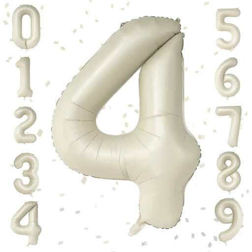 【LEISURE CLUB】誕生日 数字 バルーン 数字4 40インチ 大きい クリームカラー 風船 セット バースデー パーティー デコレーション セット 記念日 結婚式 お祝い 誕生日 飾り付け (数字4, クリームカラー) 【LEISURE CLUB】誕生日 数字 バルーン 数字4 40インチ 大きい クリームカラー 風船 セット バースデー パーティー デコレーション セット 記念日 結婚式 お祝い 誕生日 飾り付け (数字4, クリームカラー)