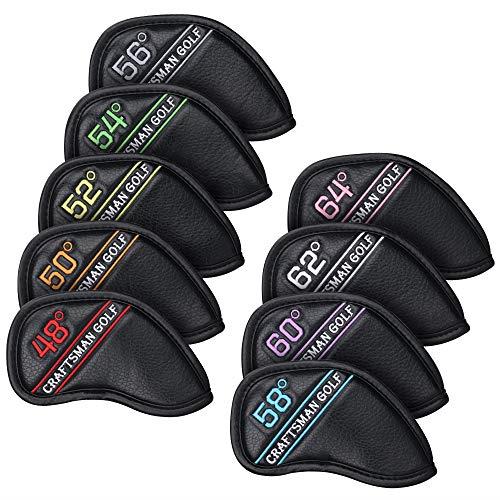 CRAFTS M AN(クラフトマン) ゴルフウェッジカバー アイアンカバー ヘッドカバー 9個セット(48°,50°,52°..