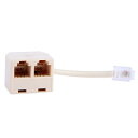 サムコス RJ11電話回線スプリッタアダプタ 電話分配延長ケーブル RJ116P4Cオスプラグx 6P4Cメス アウトレット RJ11電話スプリッター モジュラケーブル スプリッター 分岐アダプタ(2)