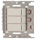 神保電器/NKW3路チェックランプ付きスイッチセット トリプル ホワイト(PW) NKW03012