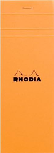 【2冊セット】ロディア メモ帳 No.8(7.4×21cm) 80枚 方眼罫 撥水カバー ミシン目入 PEFC認証取得 ブロックロディア オレンジ RHODIA cf8200