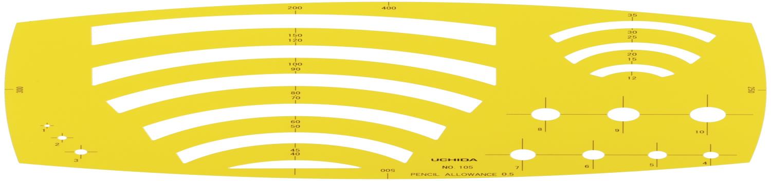 ウチダ テンプレート No.105 円周定規 1-843-0105