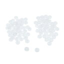 Releaserain 人形用 ドール服の材料 4mm 極小 プラスチック ミニ スナップ ボタン 透明クリアー 50ヶ入