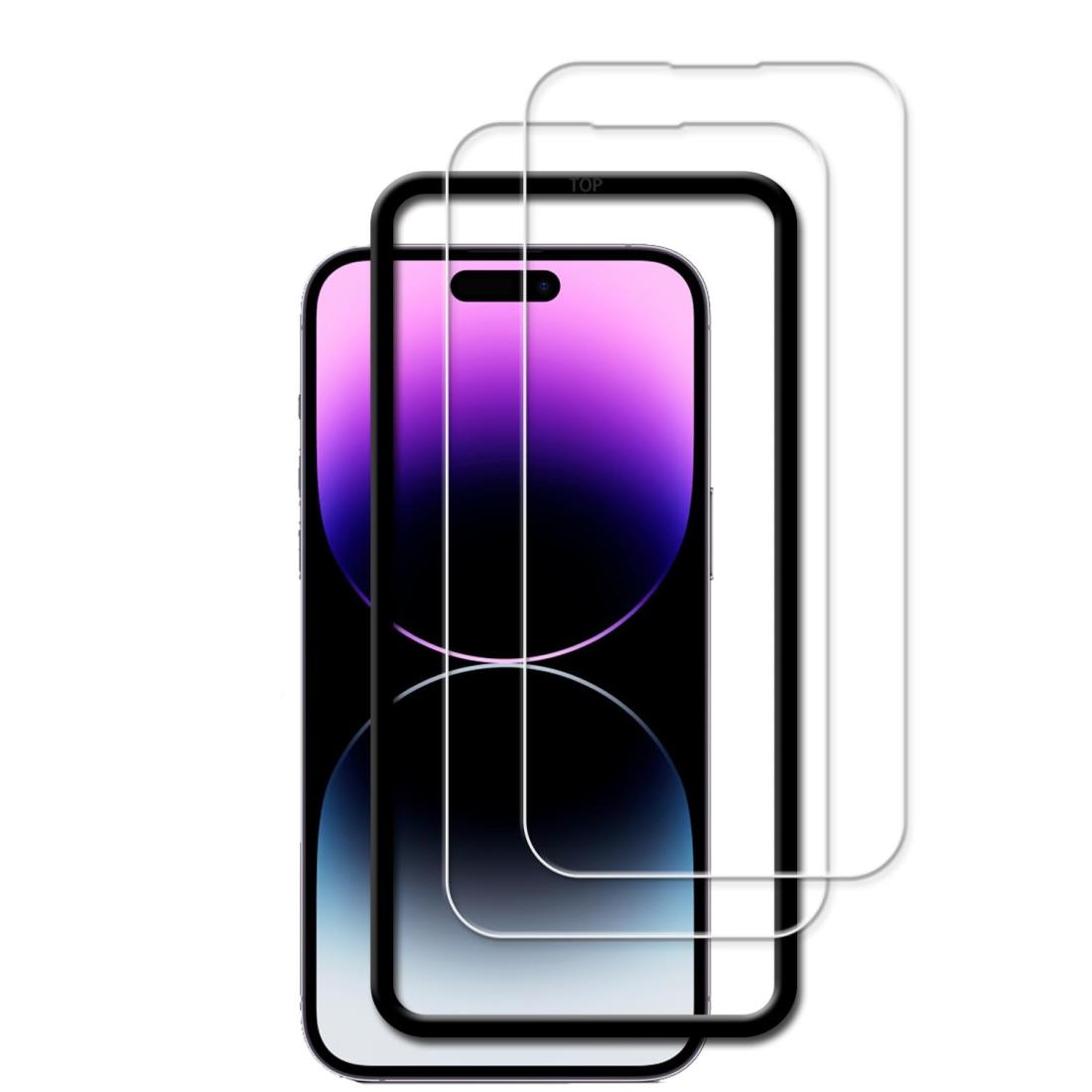 KPNS いphone14pro max ガラスフィルム【2枚セット】日本素材製 強化ガラス i Phone 14 Pro Max 用 ガラスフィルム 強化ガラス カバー 保護フィルム