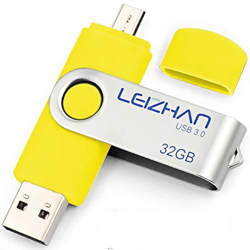 LEIZHAN メモリー・フラッシュドライブ 3.0高速転送 32G 黄色 回転式 人気 USB OTG 3.0携帯電話用 容量不足解消 マイクロペンドライブ Android 3.0 Uスティック (32GB,黄色) LEIZHAN メモリー・フラッシュドライブ 3.0高速転送 32G 黄色 回転式 人気 USB OTG 3.0携帯電話用 容量不足解消 マイクロペンドライブ Android 3.0 Uスティック (32GB,黄色)
