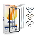 NAYIUU HD ガラス スクリ ーン プロテクター i Phone 15 Pro 用 6.1 3 パック 3 セットのレンズ フィルム付き取り付けツール付き...