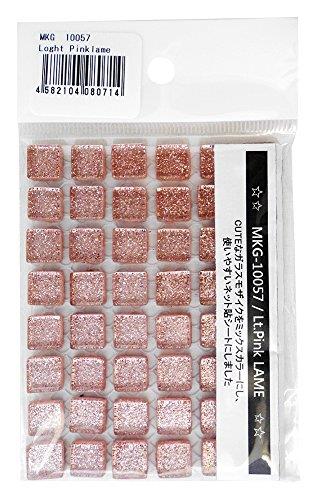 miki ガラスモザイクタイル 10mm角(4mm厚) Lt.Pink LAME MKG-10057