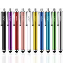 タッチペン 10本セット Mixoo スタイ ラスペン ipad iphone Androidスマートフォン タブレット対応 多色 シリコンゴムペン先