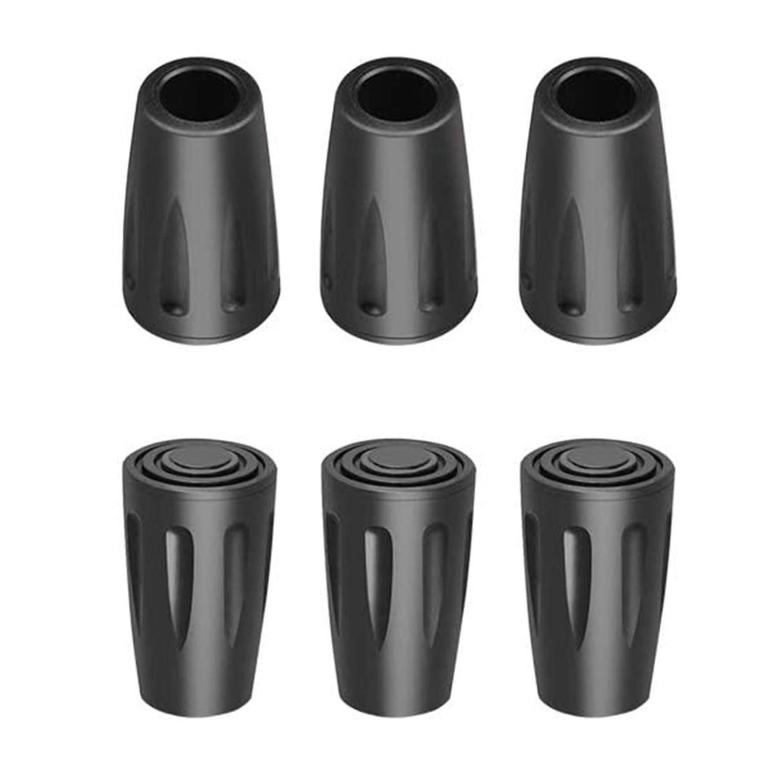 サムコス トレッキングポール ラバーキャップ 6個セット 登山ストック保護 ウォーキングポール キャップ 滑り止め ラバーキャップ 端末保護キャップ 取り替え用 登山/スキー/ウォーキング/ハイキング 軽量 耐磨耗 汎用タイプ (A)