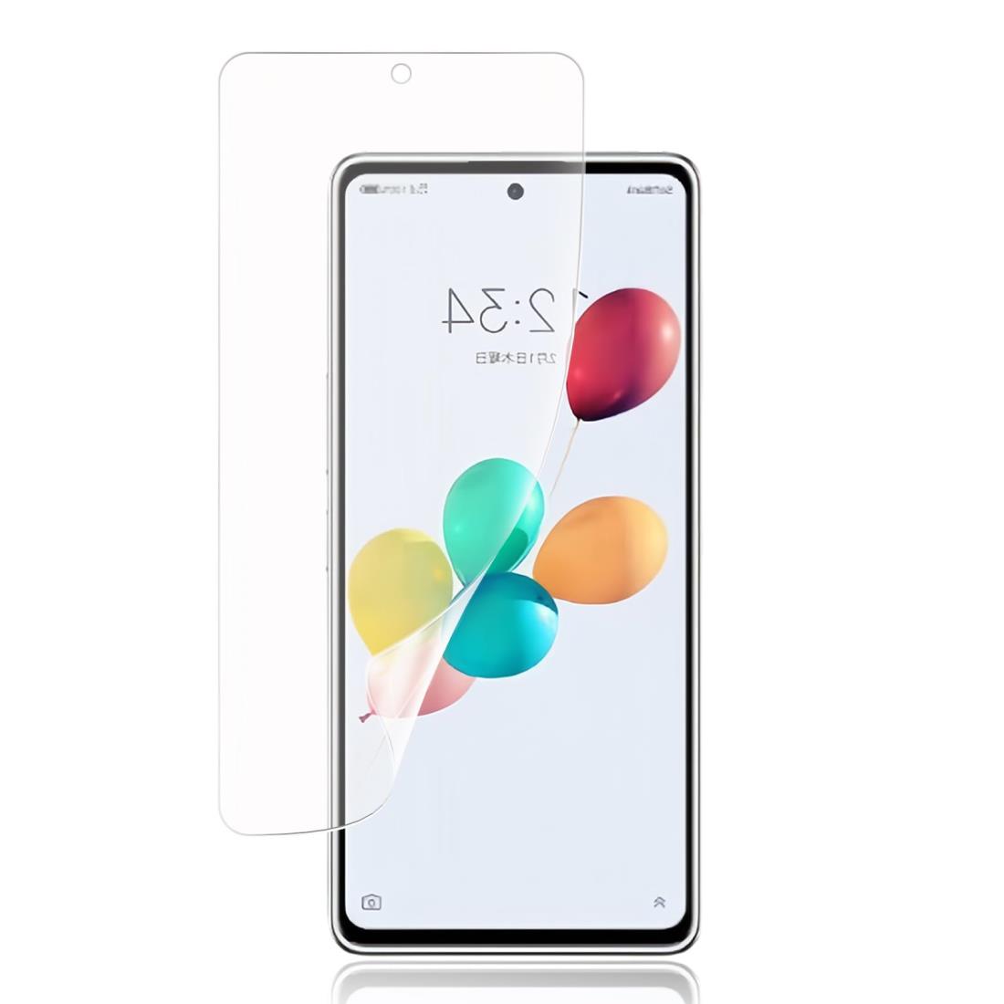 ZTE あんしんファミリースマホ フィルム【ガイド枠付き·指紋認証対応】TPU素材 反射防止/アンチグレア/浮き防止/気泡レス/キズ修復/浮き防止//ケースに干渉しない/全面保護 ZTE Anshin Family A303ZT 6.7インチ 保護フィルム
