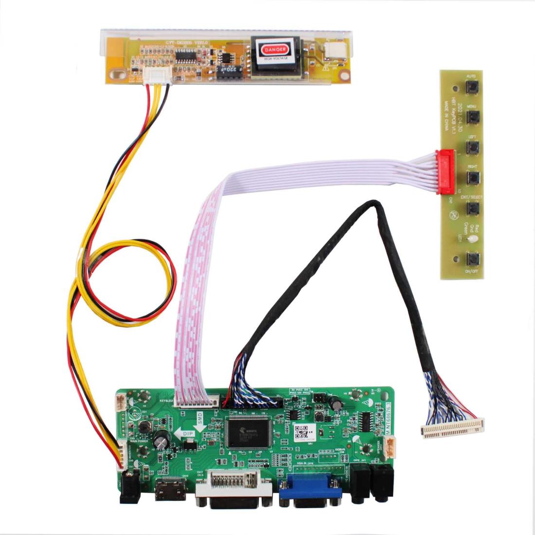 VSDISPLAY HD DVI VGA 映像 液晶制御基板 対応 17インチ 解像度1440x900 1灯 30ピン LVDS液晶 B170PW06 LP171WP4 LTN170X2 B170PW01