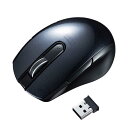 サンワサプライ ワイヤレスマウス BlueLED 5ボタン 左右対称 1600dpi(2段階切替) 小型 ブラック MA-WBL170BK