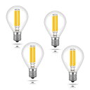L・XON LEDニミ電球 E17口金 電球色 40W形相当 調光器対応 LED透明シャンデリア 電球 省エネ 密閉器具対応 G45 4個入り