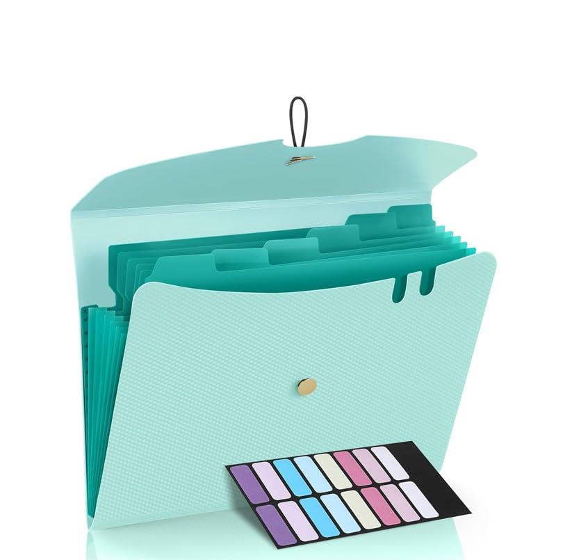 DoocliB ファイル 7ポケットドキュメントファイル a4 持ち運び ジャバラファイル 書類収納ボックス 拡..