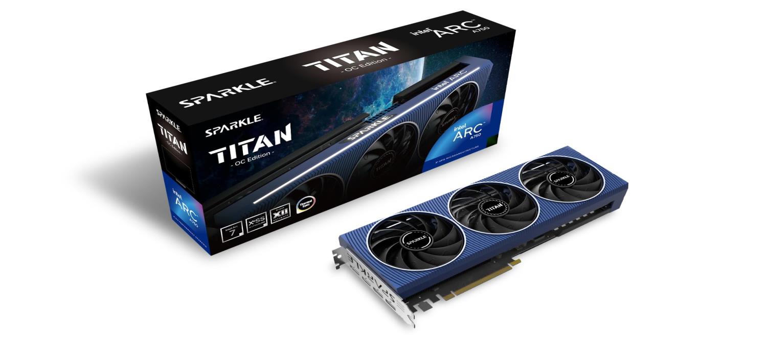 Sparkle Intel Arc A750搭載グラフィックカード OC版 トリプルファンTITANシリーズ SA750T-8GOC