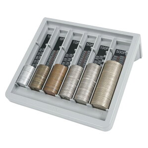 カール事務器(CARL) コインカウンター 日本製 硬貨 計数 両替 管理 各50枚 グレー CX-004-D