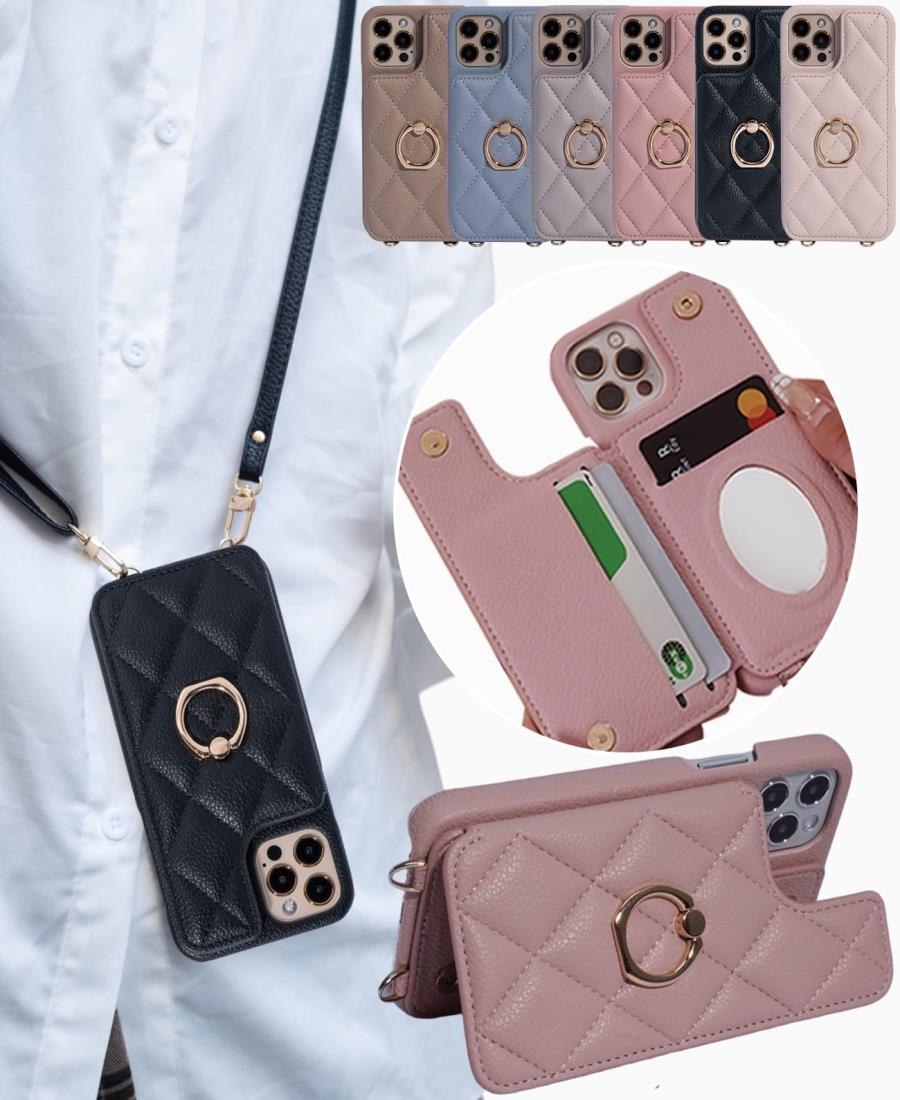 Liisea iphone13ケース ショルダー キルティング iphone13 ケース スマホケース iphone 13 背面 カード 収納 手帳型 いpho...