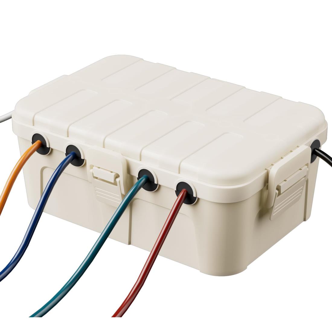 Flemoon大型コンセントボックス IP54防水 雨よけ 屋外 電源ボ 杏