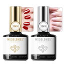 Modelones ジェルネイル コート ベースコート 10ml 2本セット ノンワイプ 拭き取り不要 大容量 速乾 ジェルネイル用 UV/LED対応 カラージ...
