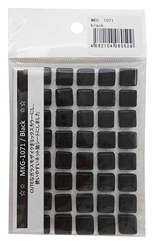 miki ガラスモザイクタイル 10mm角(4mm厚) Black MKG-1071