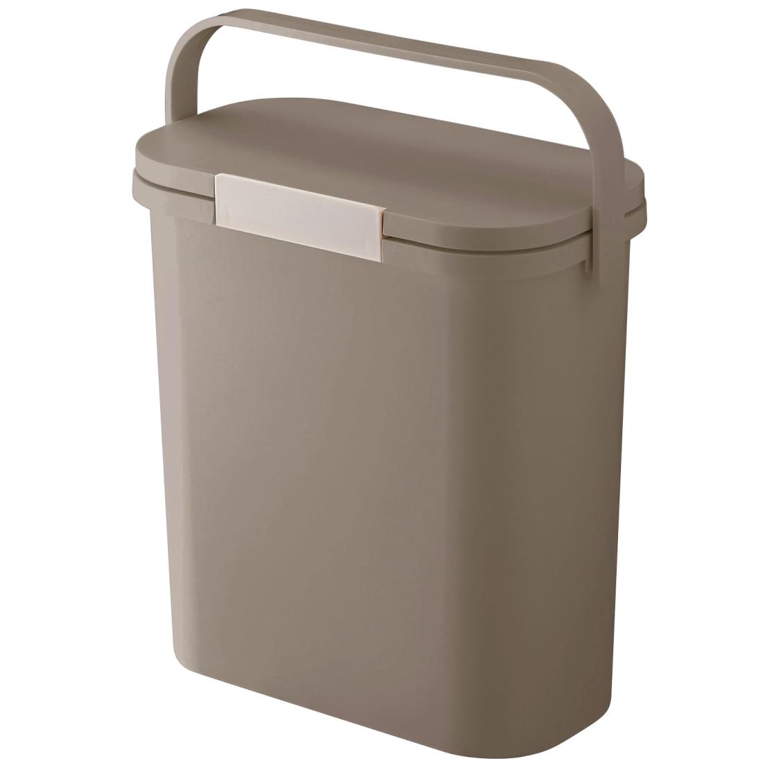 【ネット限定】リス(RISU) ゴミ箱 HOME&HOME 運べる防臭ペール 10S ブラウン 10L 日本製 持ち手付き ふた付き 分別 おしゃれ 野外 おむつ キッチン 生ごみ GBED019